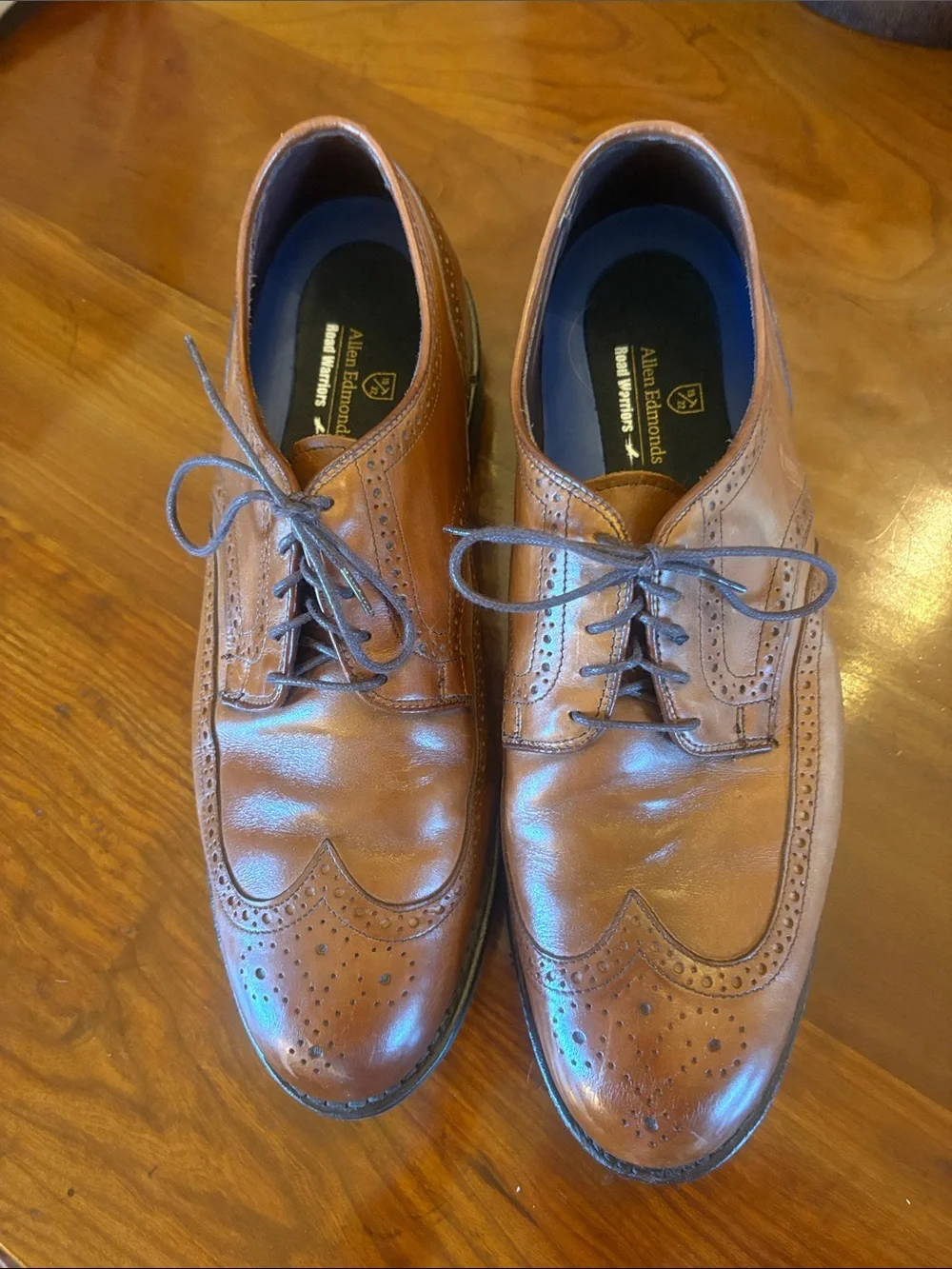 Allen Edmonds Road Warriors Wingtip Derby Shoes – Brown Leather – Men’s Size 12
